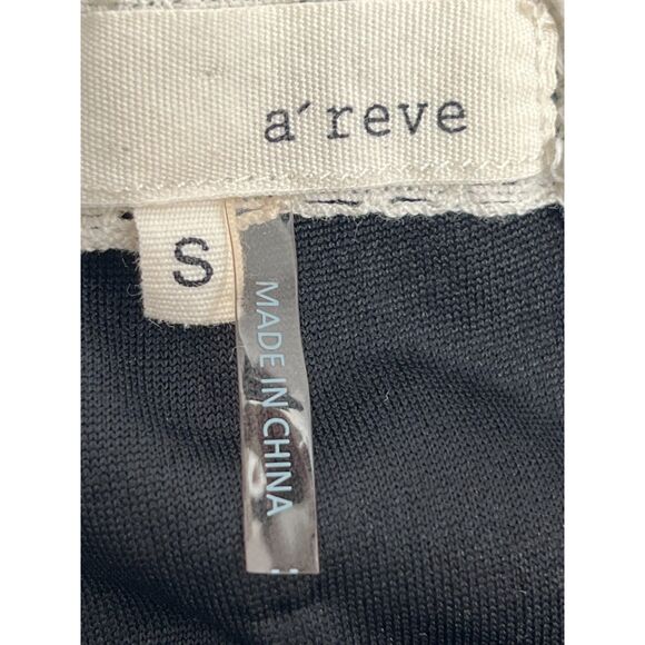 a'reve Romantic Lace Insert Floral Mini Dress Black White Size S Retro A Line - Picture 10 of 12